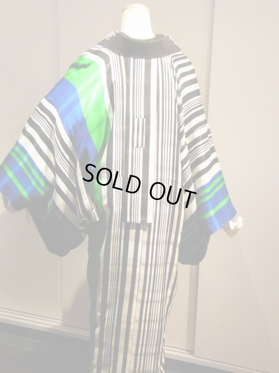 画像3: kaonn original インドサリー復刻長襦袢 【mixed BORDER 】 (3)