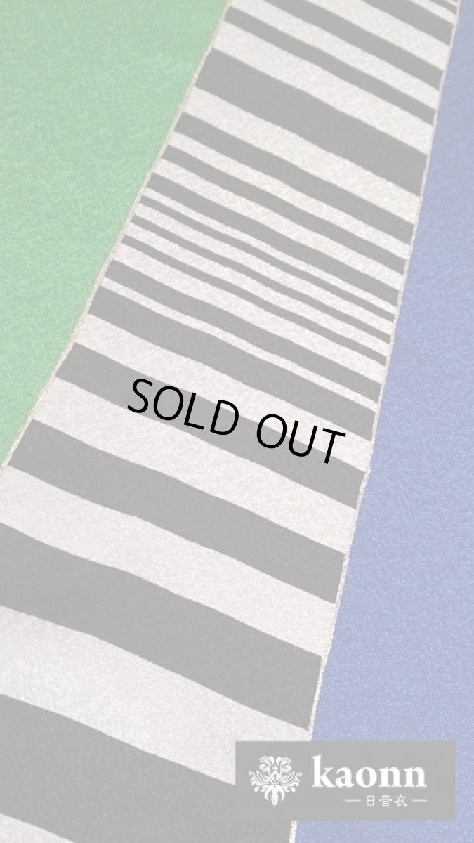 画像4: kaonn original 手染め帯揚げ　【mixed BORDER】 (4)