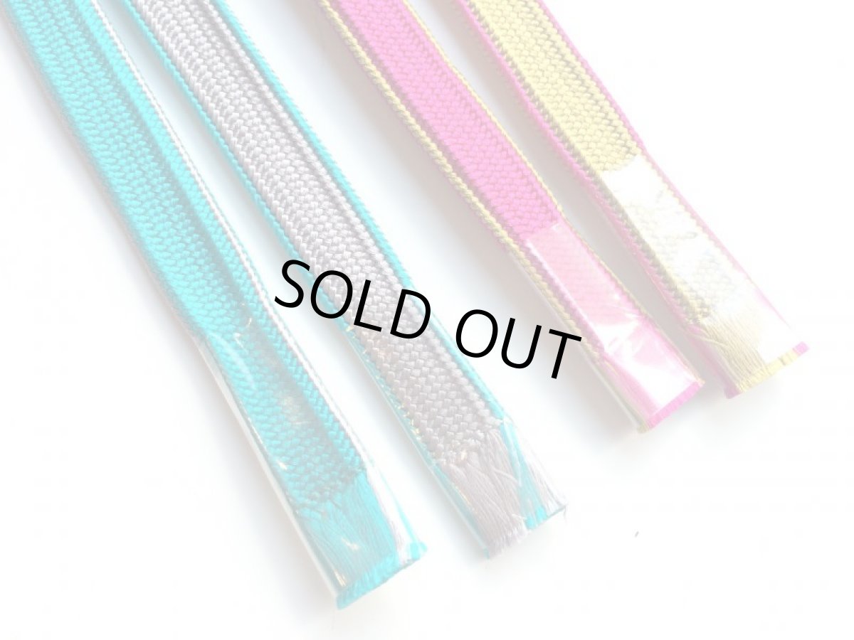 帯締め　ブルー/ピンク