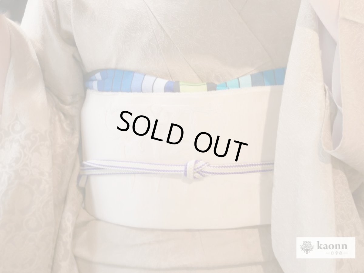 画像8: オリジナル正絹帯揚げ　new colorful/gold line (8)