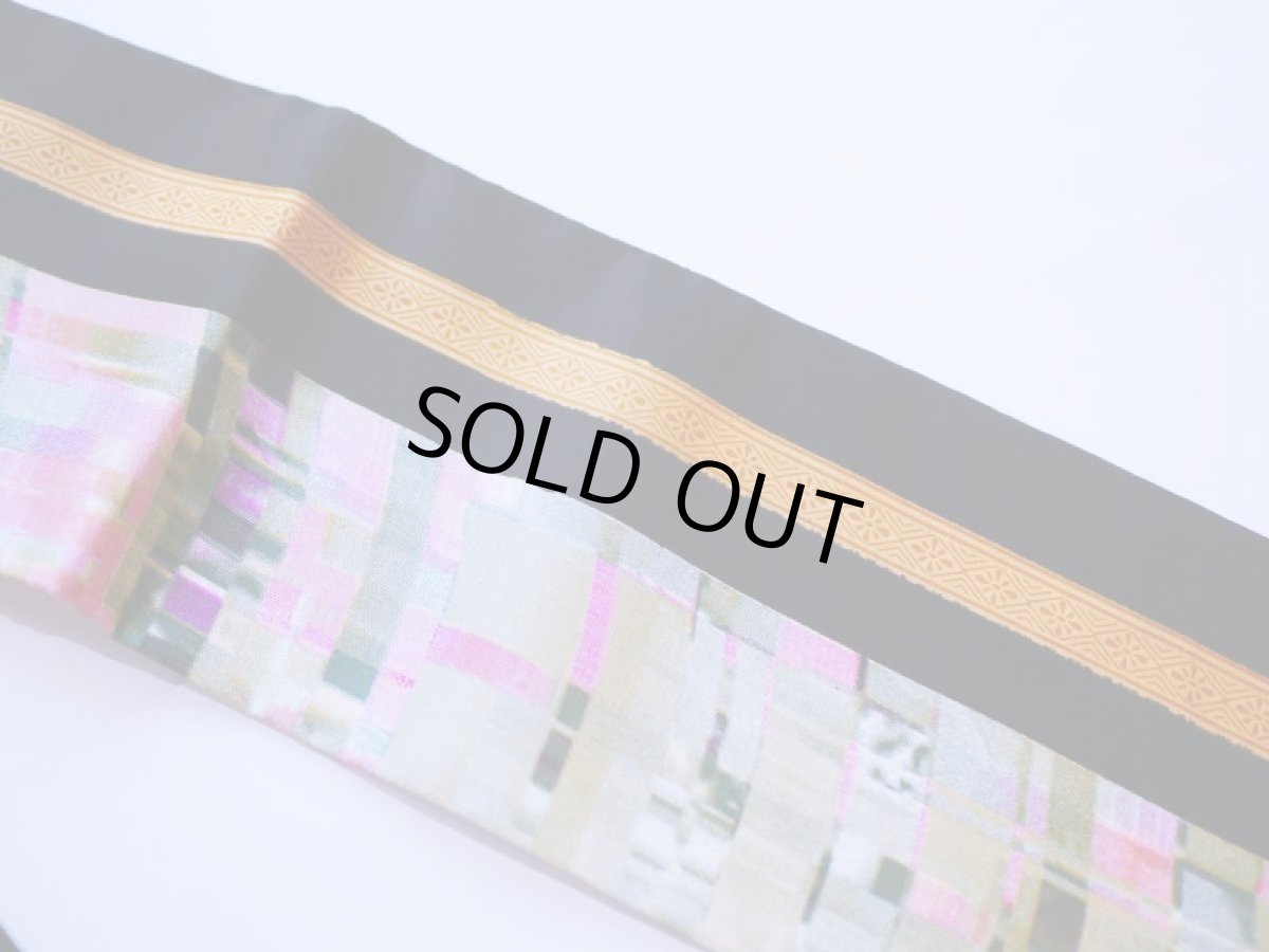 kaonnオリジナルfabric帯◇purple block