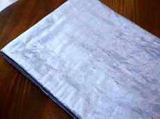 パープル×シルバー kaonnオリジナルfabric帯　袋帯　mat ＆ shine 　
