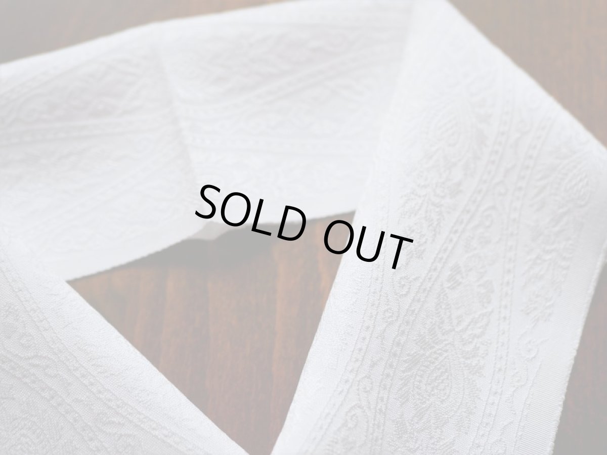 洗える正絹半衿 　arabesque ホワイト