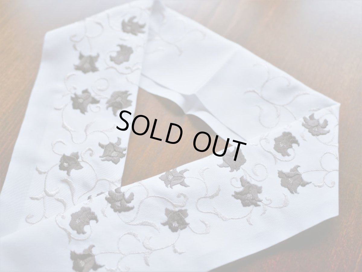 刺繍半衿　ポリエステル　2way