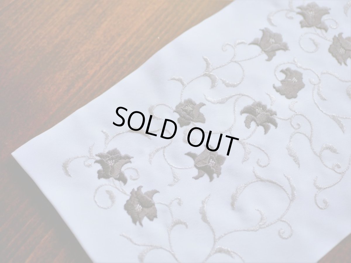 刺繍半衿　ポリエステル　2way