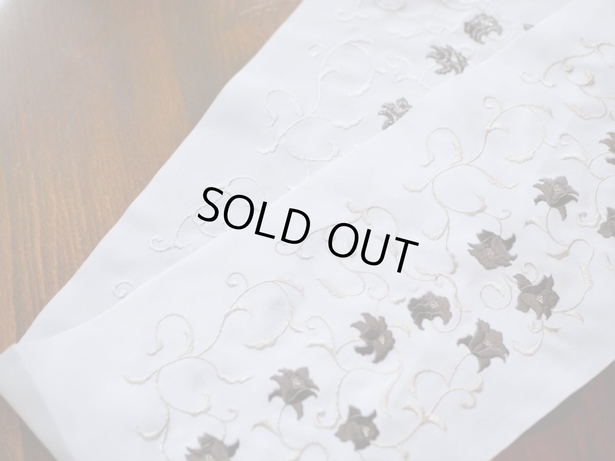 刺繍半衿　ポリエステル　2way