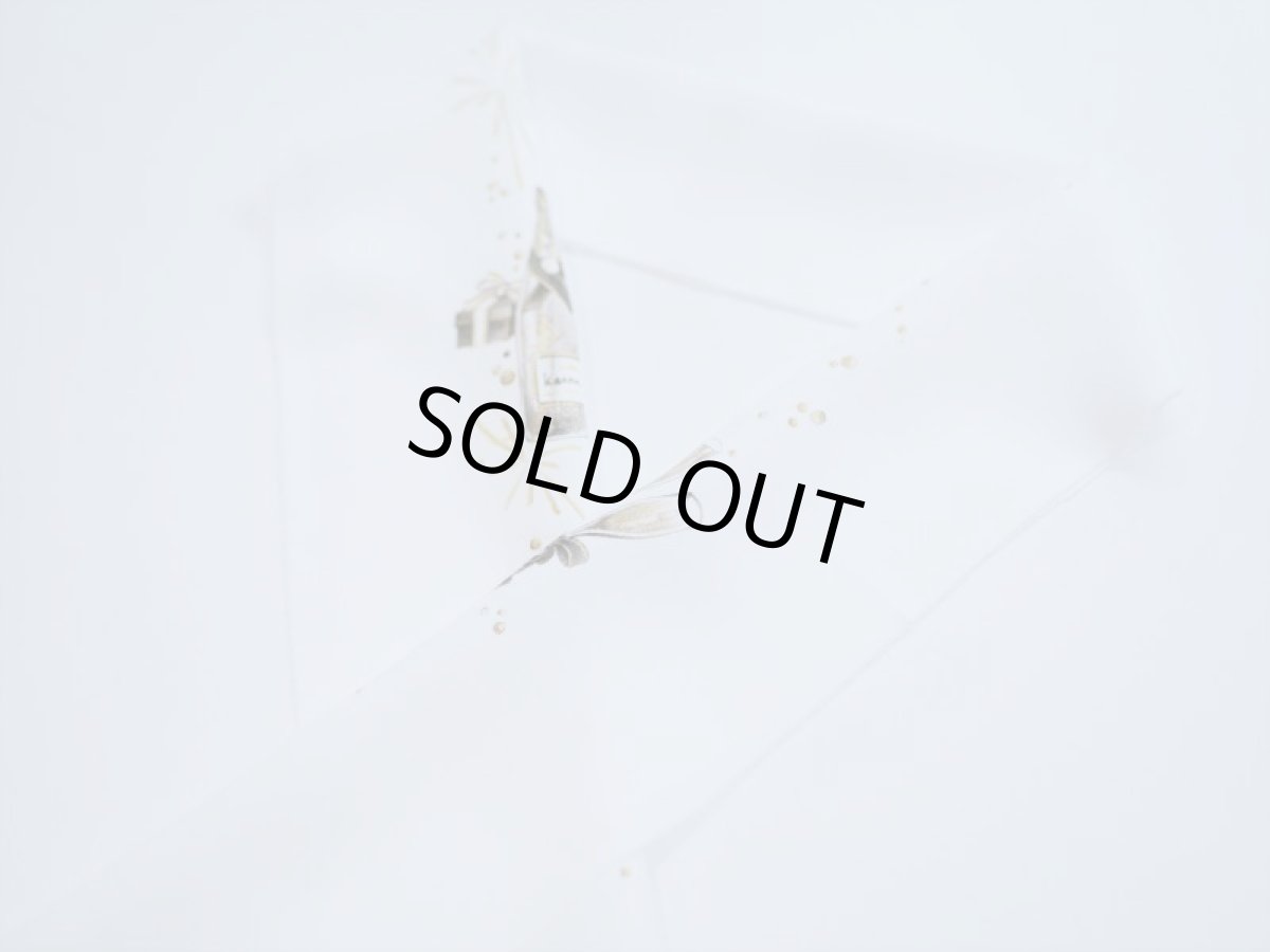 画像2: kaonn オリジナル手描き半衿 cheers [champagne] (2)