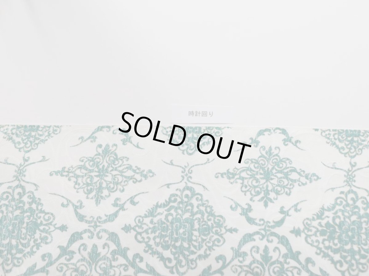 画像8: 染め名古屋帯【博多織帯地】アラベスクグリーン (8)