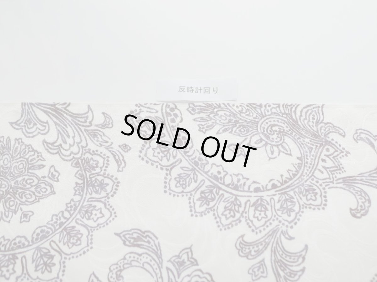 画像10: 染め名古屋帯【博多織帯地】ペイズリーアッシュパープル (10)