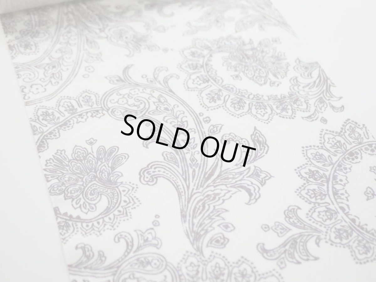 画像2: 染め名古屋帯【博多織帯地】ペイズリーアッシュパープル (2)