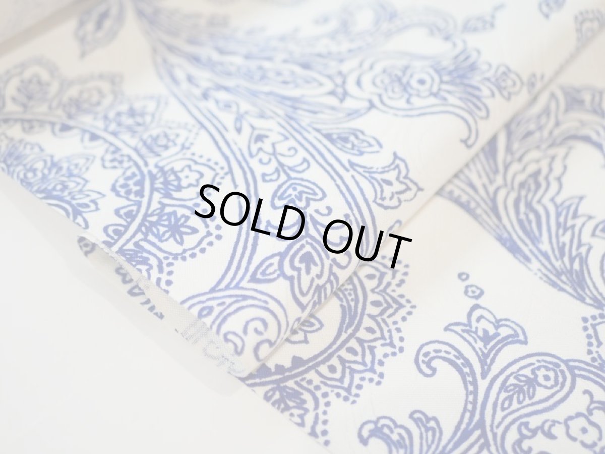 画像5: 染め名古屋帯【博多織帯地】ペイズリーロイヤルブルー (5)