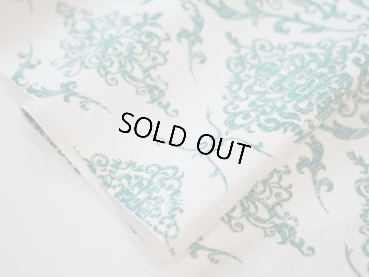 画像5: 染め名古屋帯【博多織帯地】アラベスクグリーン (5)