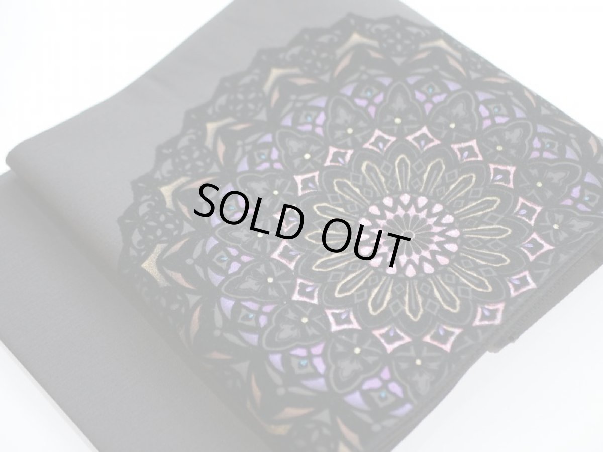 画像2: 袋帯　charcoal-mogol (2)