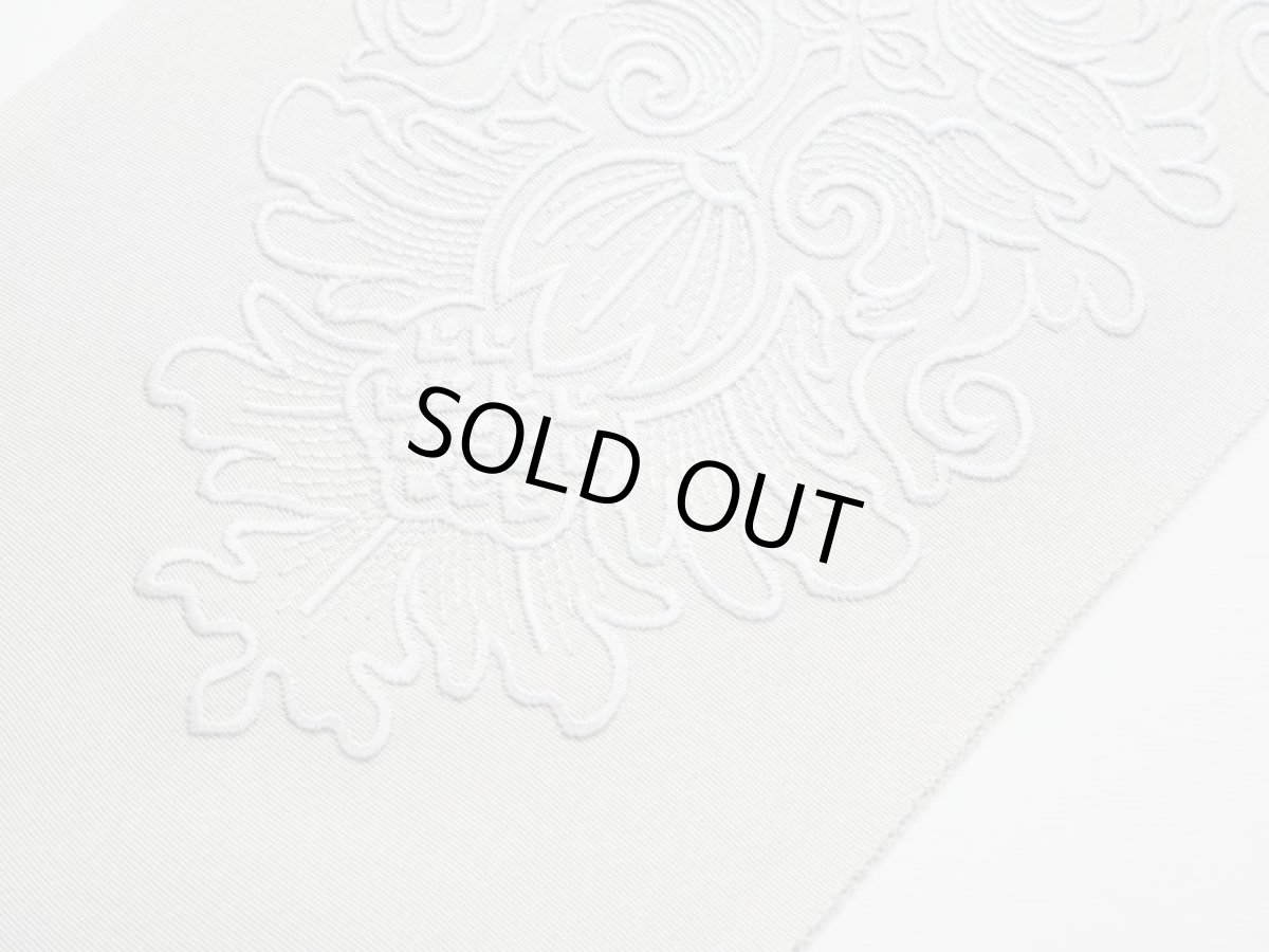 画像5: kaonn オリジナル刺繍半衿　グレー×グレー (5)