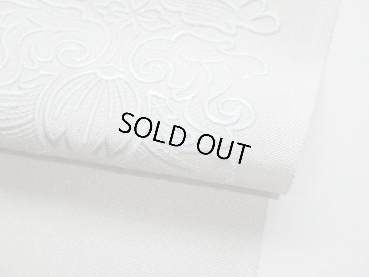 画像7: kaonn オリジナル刺繍半衿　グレー×グレー (7)