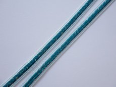 画像3: 帯締め 正絹　銀糸入り　ピーコックブルー (3)