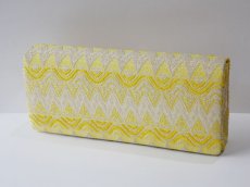 画像1: clutchbag vivid yellow 西陣織帯地 (1)