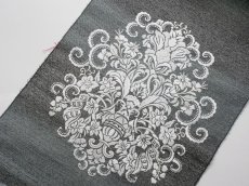 画像2: kaonn original 刺繍袋帯 dark silver (2)