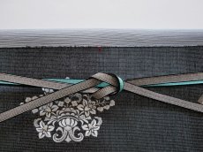 画像8: kaonn original 刺繍袋帯 dark silver (8)