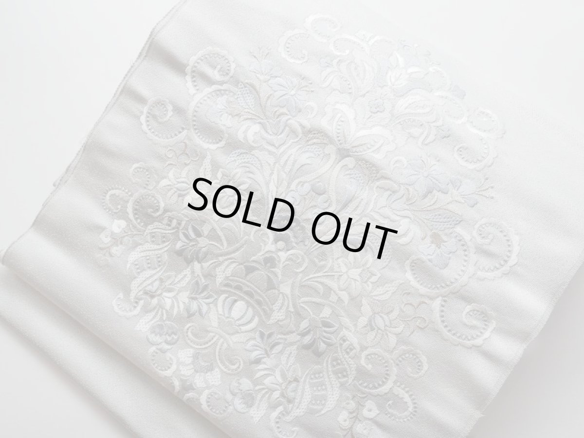 画像3: kaonn original 刺繍袋帯 silver (3)