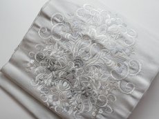画像3: kaonn original 刺繍袋帯 silver (3)