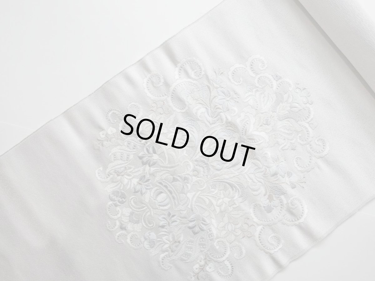 画像2: kaonn original 刺繍袋帯 silver (2)