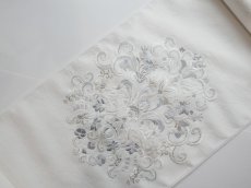 画像2: kaonn original 刺繍袋帯 white×gray (2)