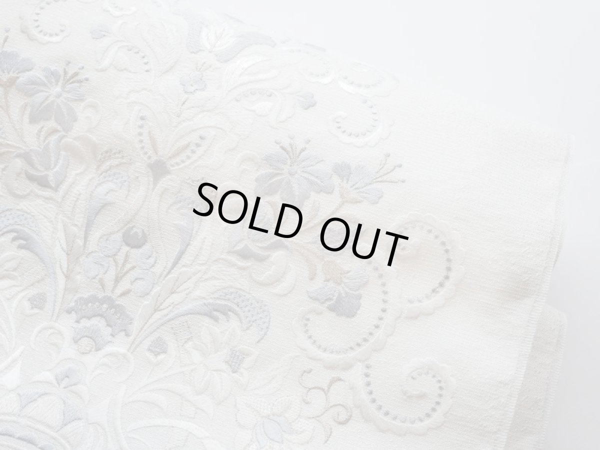 画像3: kaonn original 刺繍袋帯 white×gray (3)