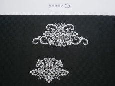 画像7: kaonn original 刺繍袋帯 black ichimatsu×gray (7)