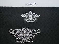 画像6: kaonn original 刺繍袋帯 black ichimatsu×gray (6)