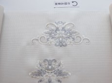 画像7: kaonn original 刺繍夏袋帯 summer white 格子 (7)