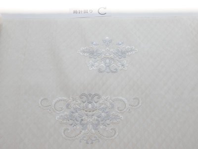 画像1: kaonn original 刺繍袋帯 white 鱗