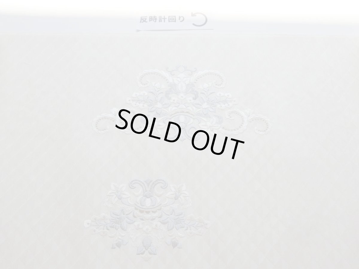 画像6: kaonn original 刺繍袋帯 white 鱗 (6)