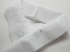 画像3: ポリエステル刺繍夏半衿　流水＜絽＞ (3)
