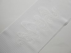 画像6: ポリエステル刺繍夏半衿　流水＜絽＞ (6)