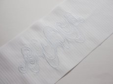 画像4: ポリエステル刺繍夏半衿　流水＜絽＞ (4)