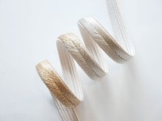 画像2: 正絹帯締め　gold＆silver　礼装用　平　手組紐 (2)