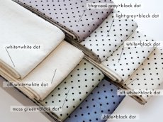 画像2: 麻半幅帯　オーガンジー dot　reversible (2)