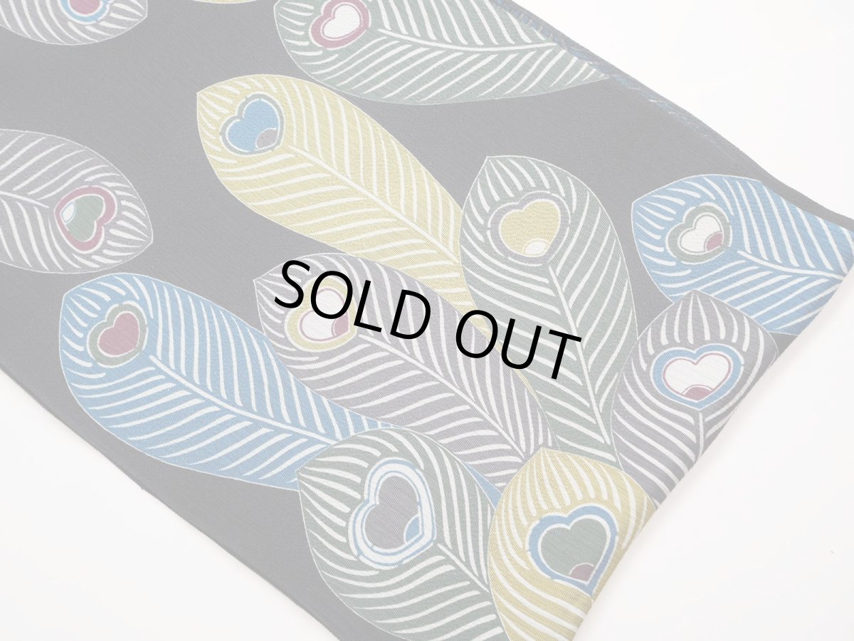 画像11: 正絹帯揚げ　feather pattern (11)