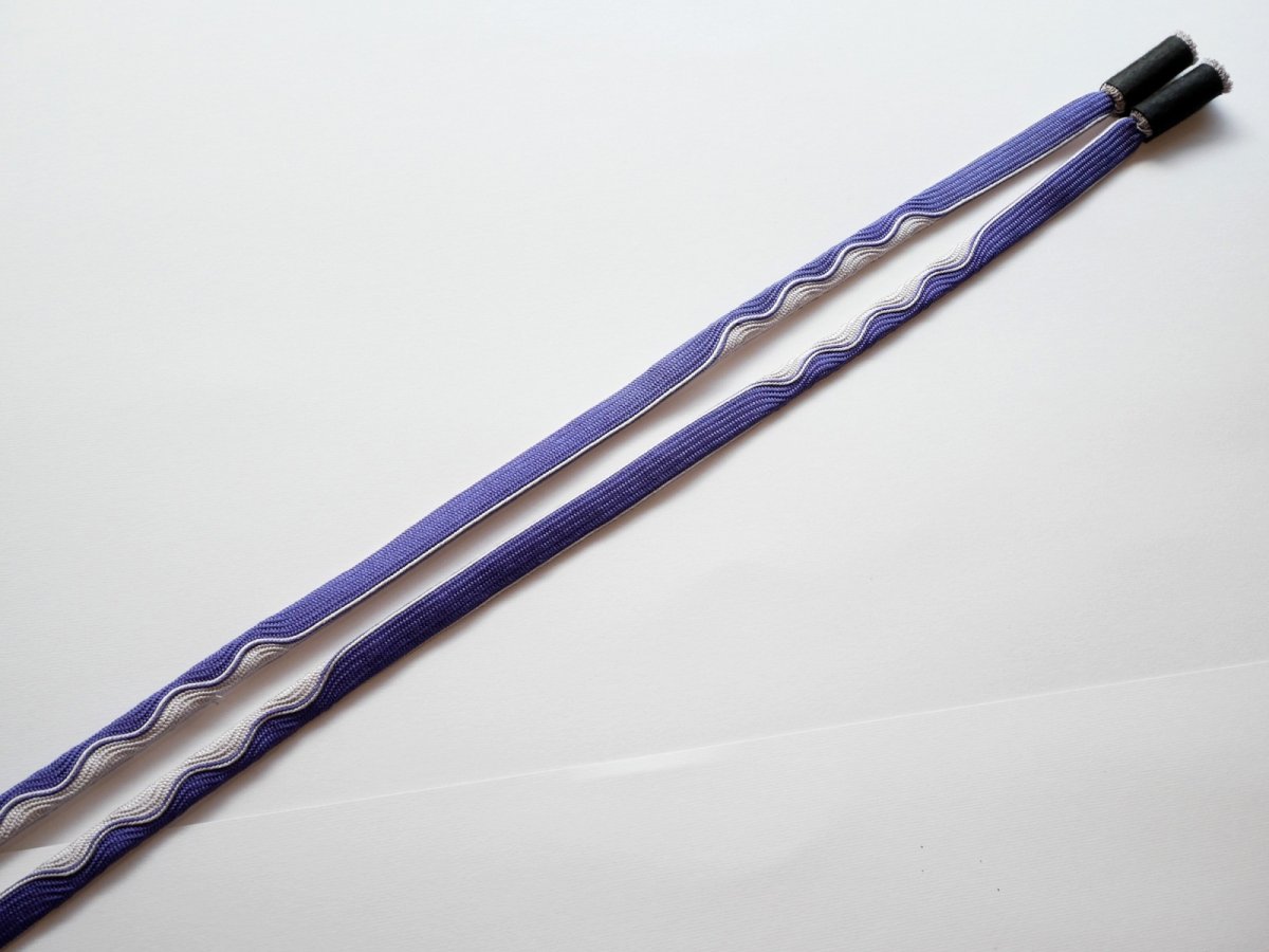 画像2: 正絹帯締め　wave　purple (2)
