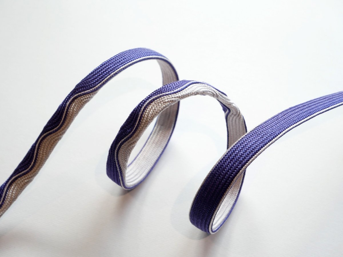 画像3: 正絹帯締め　wave　purple (3)