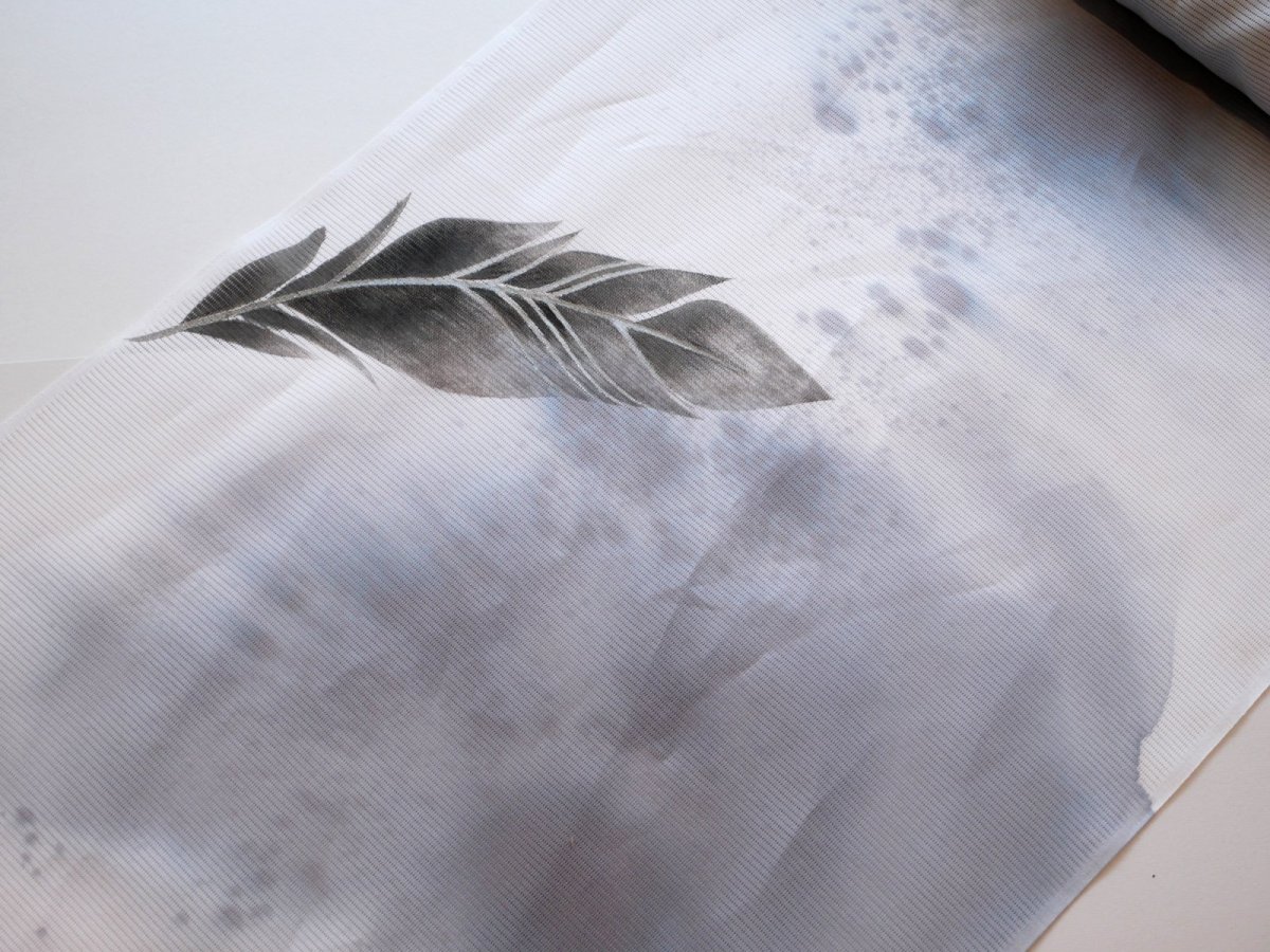 画像5: kaonn手染め浴衣silver feather 絽 No.1 gray gradation (5)