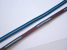画像1: 正絹帯締め　silver line vivid (1)