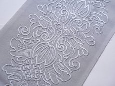 画像4: kaonn オリジナル刺繍半衿　newグレー×グレー (4)