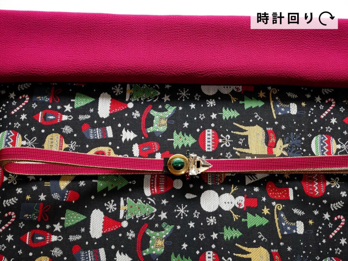 画像4: 名古屋帯　クリスマス　全通柄 (4)