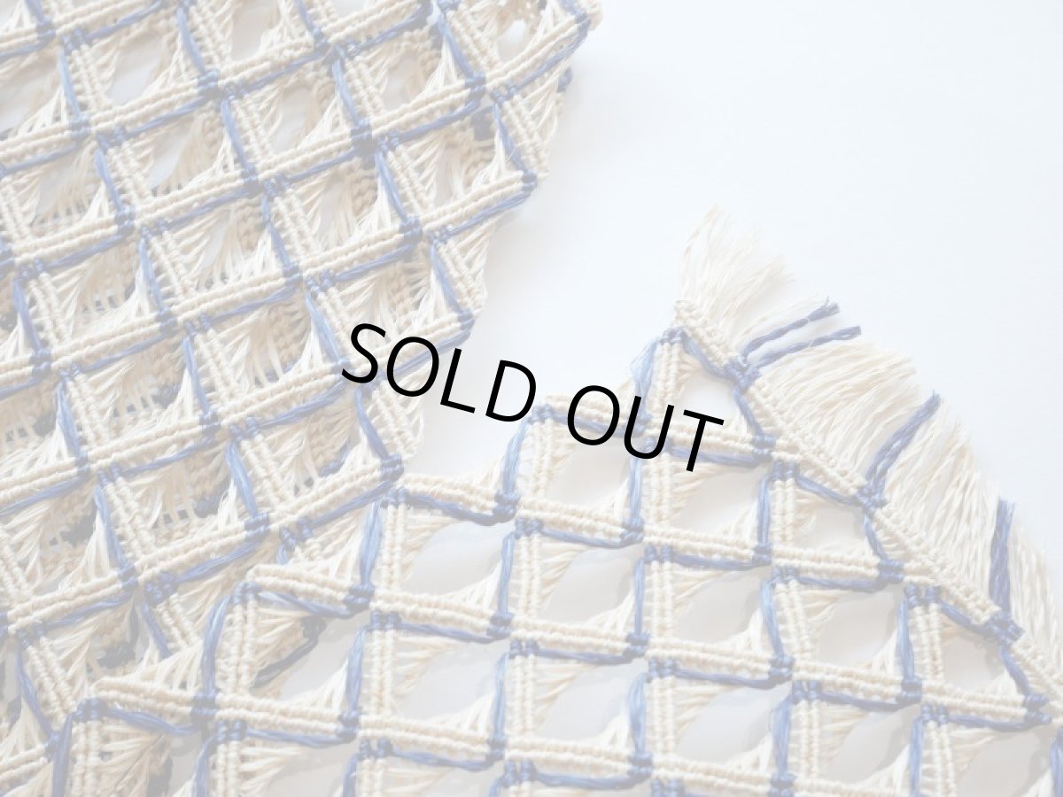 画像5: 【誉田屋源兵衛謹製】アバカ半幅帯　格子 blue (5)