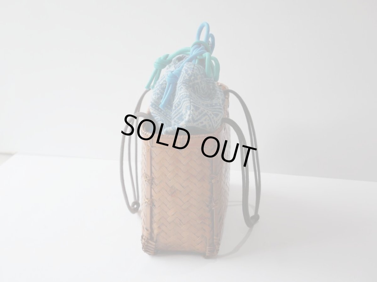 画像3: kaonn-日音衣- オリジナル LAO hand BATIK basket bag　large (3)