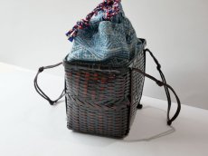 画像3: kaonn-日音衣- オリジナル 　LAO hand BATIK basket bag　medium (3)