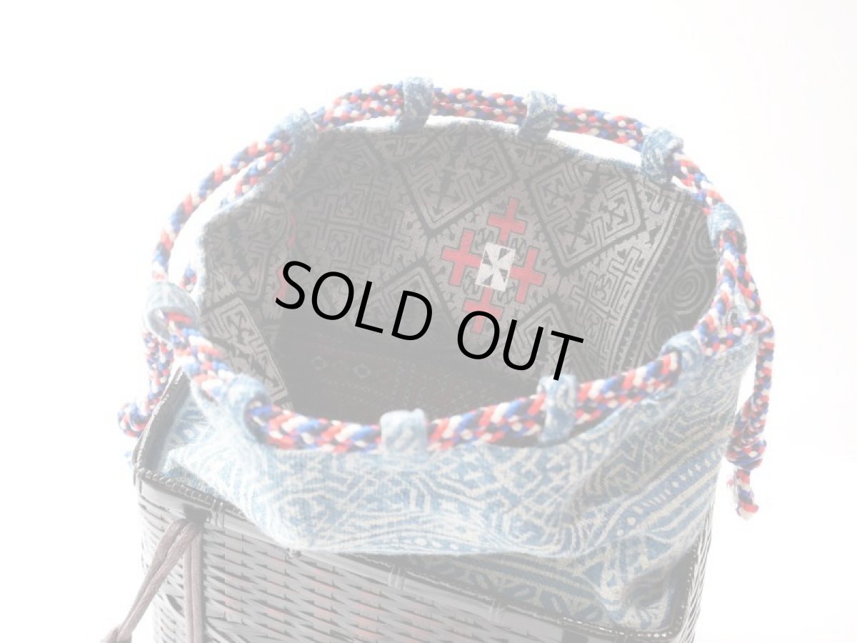 画像6: kaonn-日音衣- オリジナル 　LAO hand BATIK basket bag　medium (6)