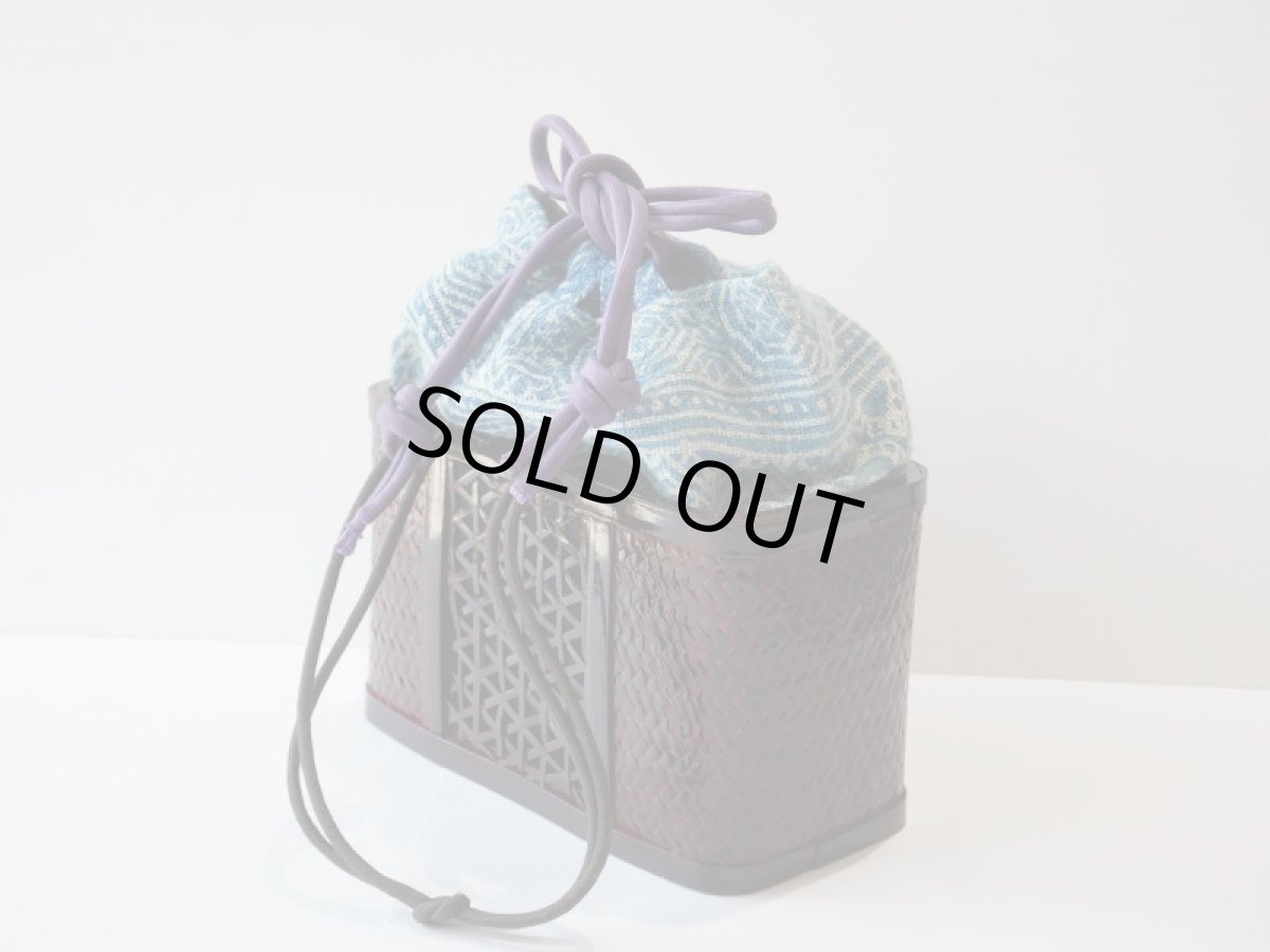 画像2: kaonn-日音衣- オリジナル LAO hand BATIK basket bag　mini (2)
